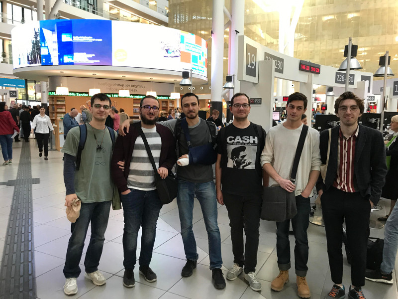 The Xplore team standing in a straight line after deregistering the LLC